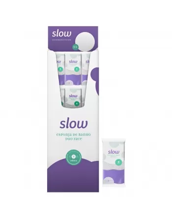 ESPONJA DE BANHO KIT DUO FACE SLOW C/3 UNIDADES (LS7504)
