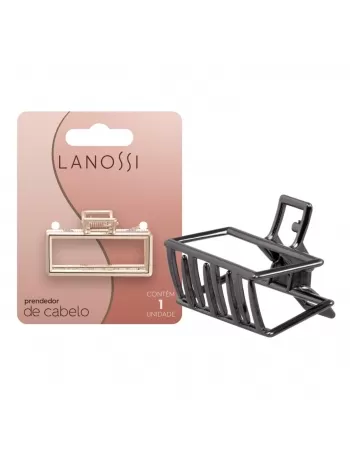 PRENDEDOR DE CABELO LANOSSI METAL ÔNIX C/1 UNIDADE (LS2543)