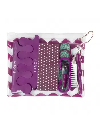 KIT PEDICURE TO GO LANOSSI CONJUNTO C/9 UNIDADES (LS6025)