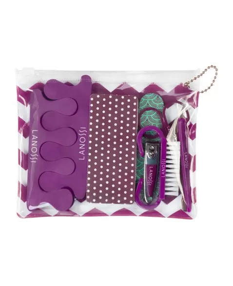 KIT PEDICURE TO GO LANOSSI CONJUNTO C/9 UNIDADES (LS6025)