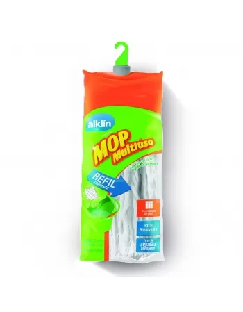 MOP TIRAS DE ALGODÃO ALVEJADO ALKLIN REFIL C/ 1UNIDADE