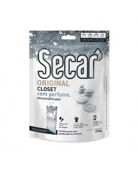 DESUMIDIFICADOR SECAR ORIGINAL CLOSET SEM PERFUME 250G