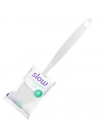ESPONJA DE BANHO SLOW RELAXANTE WHITE COM CABO C/1 UNIDADE (LS7506)