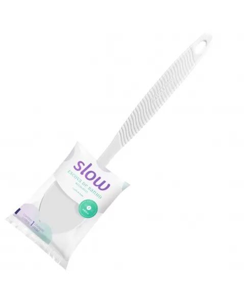 ESPONJA DE BANHO SLOW RELAXANTE WHITE COM CABO C/1 UNIDADE (LS7506)