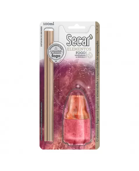 DIFUSOR DE AROMAS SECAR ELEMENTOS FOGO MANDARINA & SÂNDALO 100ML