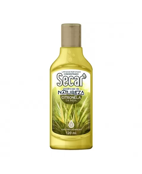 LIMPADOR PERFUMADO CONCENTRADO SECAR ESSÊNCIA DA NATUREZA CITRONELA DA ÍNDIA 120ML