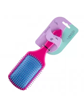 ESCOVA PARA CABELO LANOSSI ESSENCIAL RAQUETE QUADRADA ROXA C/1 UNIDADE (LS0043)