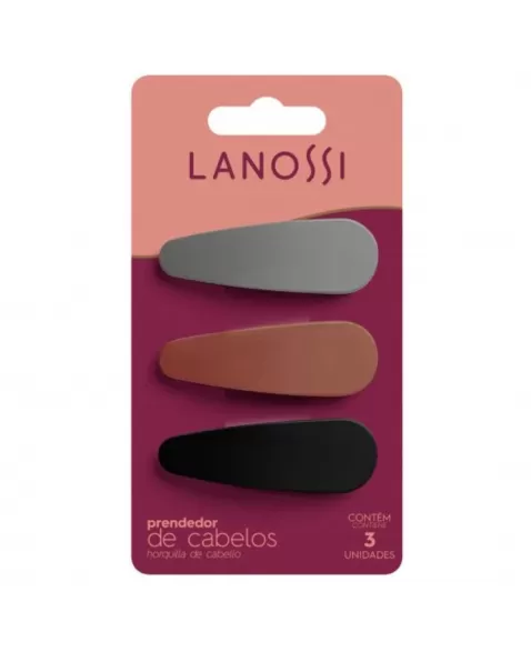 PRENDEDOR DE CABELO LANOSSI TIC TAC STILUS C/3 UNIDADES (LS2555)