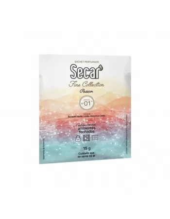 SACHET PERFUMADO SECAR FINE COLLECTION PASSION 01 BOUQUET VERDE, LIMÃO, ALECRIM E CEDRO 15G