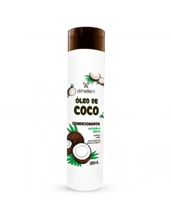 CONDICIONADOR DIHELLEN ÓLEO DE COCO TODOS OS TIPOS DE CABELOS 300ML