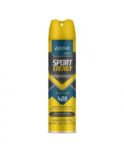 ANTITRANSPIRANTE AEROSSOL ABOVE MEN HIGH PERFORMANCE SPORT ENERGY 150ML / 90G