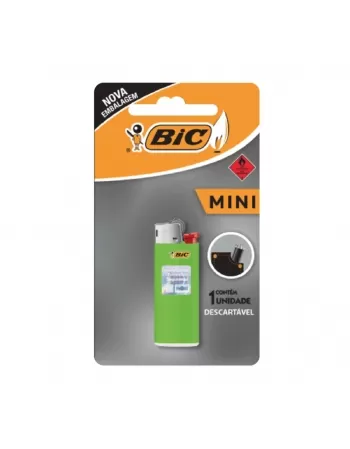 ISQUEIRO A GÁS DESCARTÁVEL BIC MINI BLISTER C/1 UNIDADE