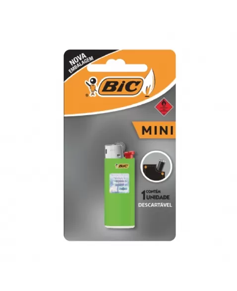 ISQUEIRO A GÁS DESCARTÁVEL BIC MINI BLISTER C/1 UNIDADE