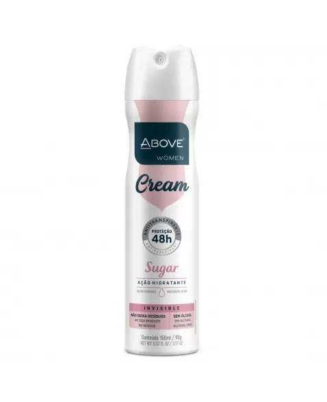 ANTITRANSPIRANTE AEROSSOL ABOVE WOMEN CREAM SUGAR INVISIBLE 150ML / 90G
