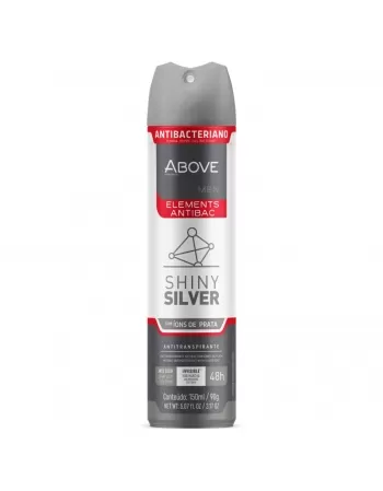 ANTITRANSPIRANTE AEROSSOL ABOVE MEN ELEMENTS ANTIBAC SHINY SILVER 150ML / 90G