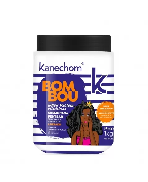 CREME PARA PENTEAR SEM ENXÁGUE KANECHOM BOMBOU SUPER CRESCIMENTO 1KG