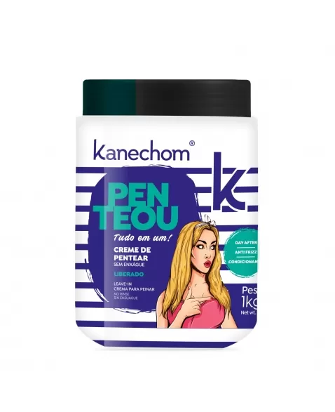 CREME PARA PENTEAR SEM ENXÁGUE KANECHOM PENTEOU ANTI FRIZZ 1KG