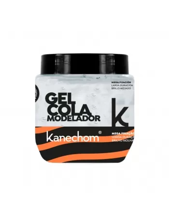 GEL COLA MODELADOR KANECHOM MEGA FIXAÇÃO MÉDIA BRILHO MOLHADO 230G (INCOLOR)