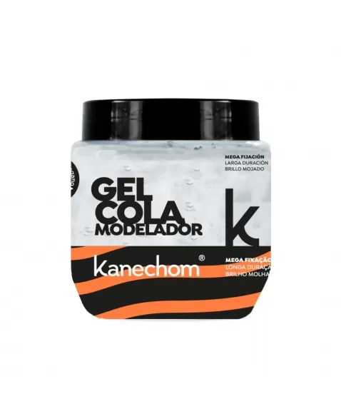 GEL COLA MODELADOR KANECHOM MEGA FIXAÇÃO MÉDIA BRILHO MOLHADO 230G (INCOLOR)