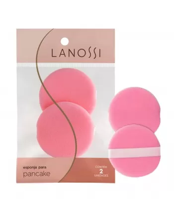 ESPONJA PARA MAQUIAGEM LANOSSI PANCAKE C/2 UNIDADES (LS5000)