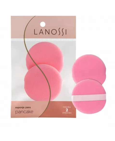 ESPONJA PARA MAQUIAGEM LANOSSI PANCAKE C/2 UNIDADES (LS5000)
