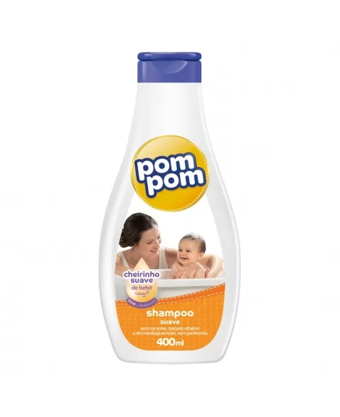 SHAMPOO INFANTIL CHEIRINHO SUAVE DE BEBÊ POM POM FRASCO 400ML