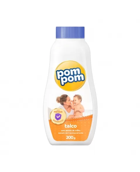 TALCO COM AMIDO DE MILHO POM POM FRASCO 200G
