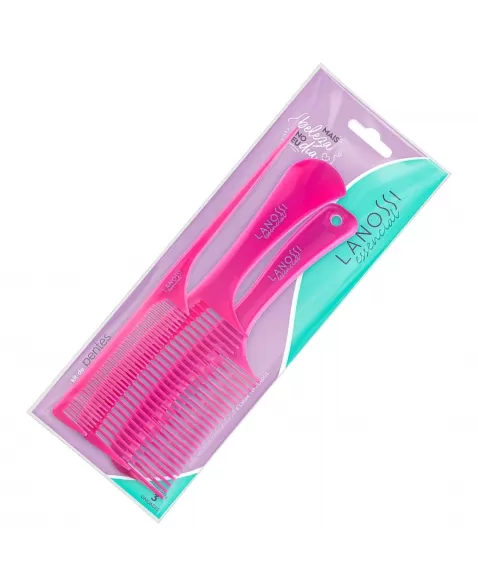 KIT DE PENTES PARA CABELOS LANOSSI ESSENCIAL PURPLE C/3 UNIDADES (LS2025)
