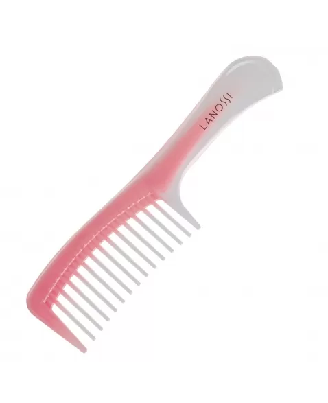 PENTE PARA CABELOS LANOSSI ROSE COM DENTES LARGOS C/1 UNIDADE (LS2002)