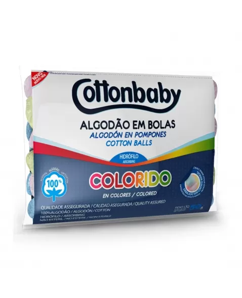 ALGODÃO BOLAS COLORIDO COTTONBABY 50G