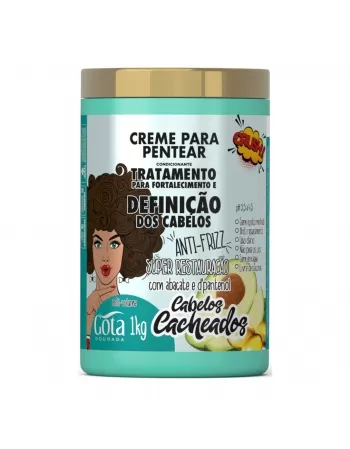 MÁSCARA GOTA DOURADA FORTALECIMENTO CABELOS CACHEADOS 1KG