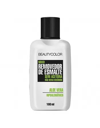 REMOVEDOR DE ESMALTES BEAUTY COLOR ALOE VERA 100 ML