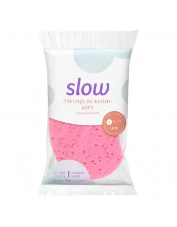 ESPONJA DE BANHO ESFOLIANTE SLOW C/1 UNIDADE (LS7509)