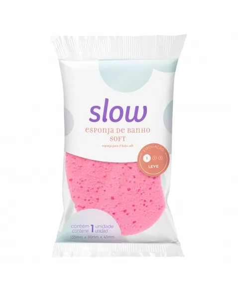 ESPONJA DE BANHO ESFOLIANTE SLOW C/1 UNIDADE (LS7509)