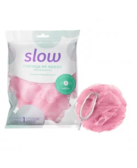 ESPONJA DE BANHO SLOW MASSAGEADORA C/1 UNIDADE (LS7500)