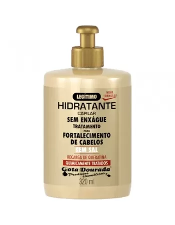 CREME PENTEAR GOTA DOURADA FORTALECIMENTO QUIMICAMENTE TRATADOS 320ML