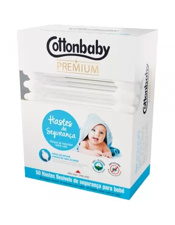 HASTES FLEXÍVEL COTTONBABY DE SEGURANÇA PREMIUM C/50 UNIDADES