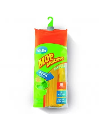 MOP TIRAS MULTIUSO ALKLIN AMARELO REFIL C/ 1UNIDADE
