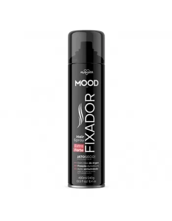 FIXADOR PARA CABELOS MOOD HAIR SPRAY PROFISSIONAL EXTRA FORTE 400ML / 276GR