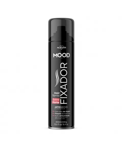 FIXADOR PARA CABELOS MOOD HAIR SPRAY PROFISSIONAL EXTRA FORTE 400ML / 276GR