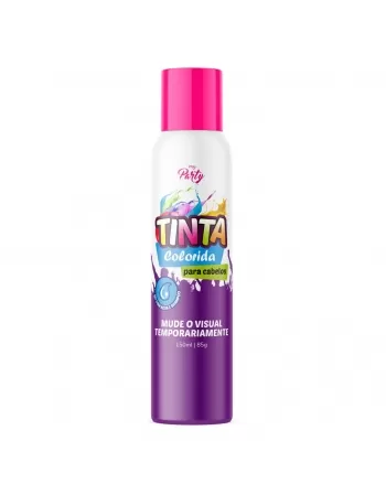 TINTA COLORIDA PARA CABELOS MY PARTY AEROSSOL PINK 150ML / 85GR