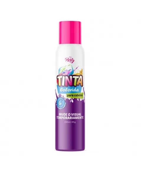 TINTA COLORIDA PARA CABELOS MY PARTY AEROSSOL PINK 150ML / 85GR