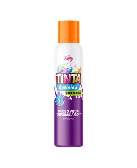 TINTA COLORIDA PARA CABELOS MY PARTY AEROSSOL COR LARANJA 150ML / 85GR