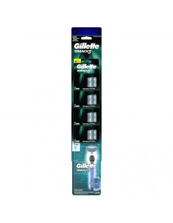 CARGA GILLETTE MACH3 REGULAR CARTELA 4X2 UNIDADES GRATIS APARELHO MACH3 ACQUA-GRIP REGULAR C/1 UNIDADE