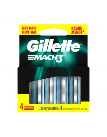CARGA GILLETTE MACH3 REGULAR LEVE 4 PAGUE 3 UNIDADES