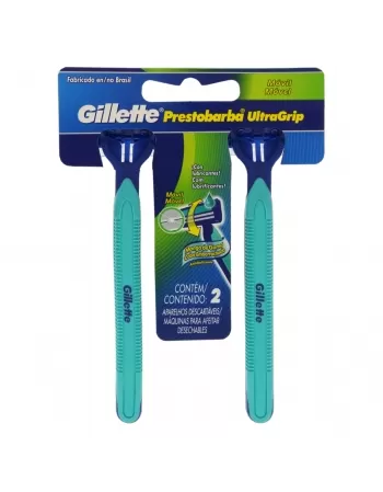 APARELHO DE BARBEAR GILLETTE ULTRAGRIP REGULAR C/2 UNIDADES