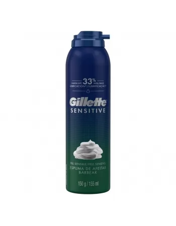 ESPUMA DE BARBEAR GILLETTE SENSITIVE 150G/155ML