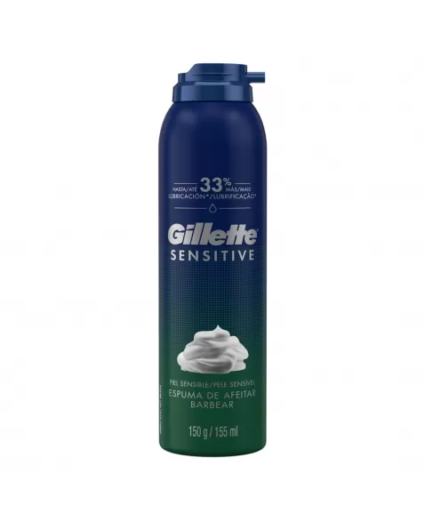 ESPUMA DE BARBEAR GILLETTE SENSITIVE 150G/155ML