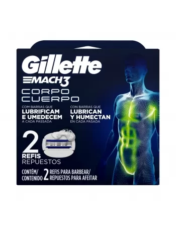 CARGA GILLETTE MACH3 CORPO C/2 UNIDADES