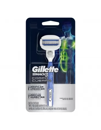 APARELHO DE BARBEAR GILLETTE MACH3 CORPO C/1 UNIDADE